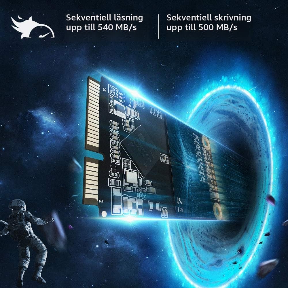 SSD M.2 2280 128GB KINGDATA Ngff SATA III 6Gb/s Högpresterande intern hårddisk för stationär bärbar dator (128GB, M.2 2280)