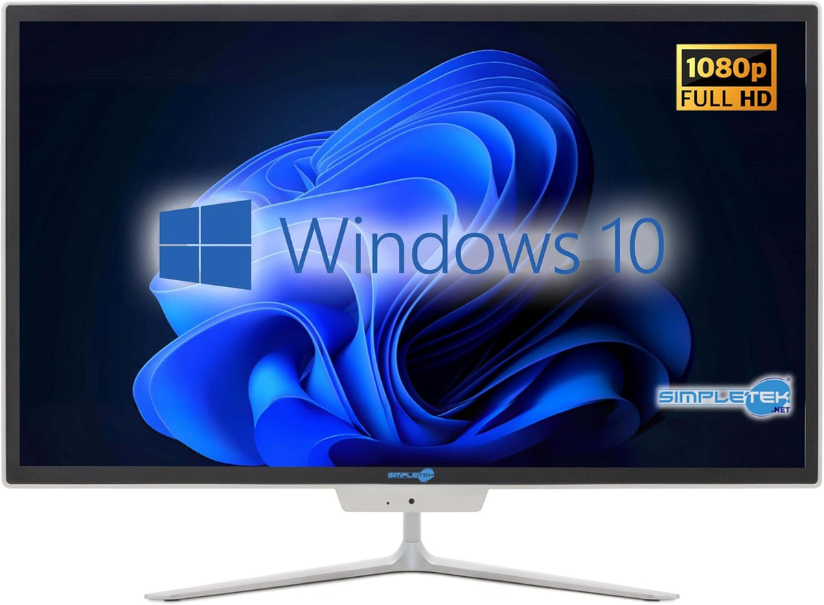 SIMPLETEK PC All in One Core i5 upp till 3,20 GHz, 4 GB SSD RAM 120 GB Windows 10 Pro | 24 tum FHD-skärm integrerad webbkamera WiFi BT LAN HDMI | fast dator för hemmakontor i skolan