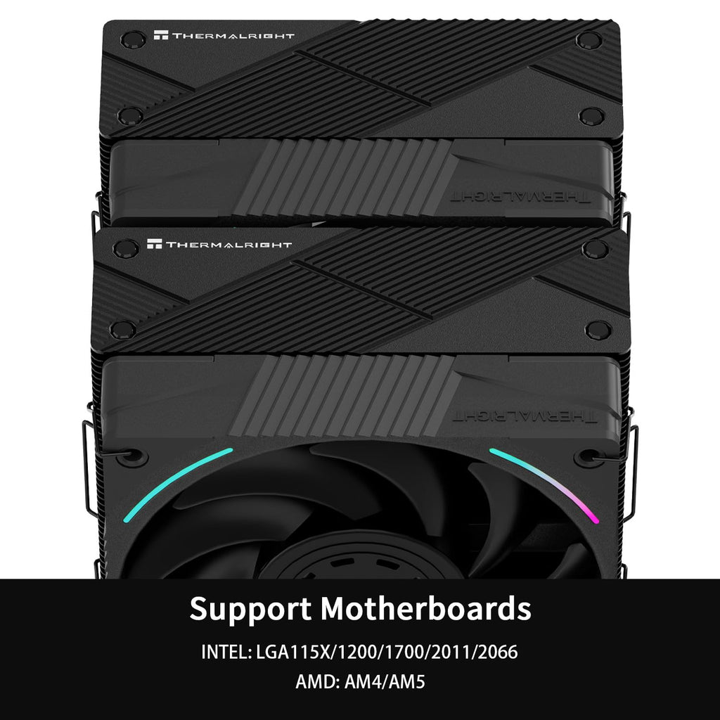 Thermalright Phantom Spirit 120 EVO CPU-kylare, 7×6 mm värmerör, CPU-luftkylare, dubbel PWM-fläkt datorkylning, hastighet på 2150 varv/minut, för AMD AM4 AM5, Intel 1700/1150/1151/1200/17XX/2011