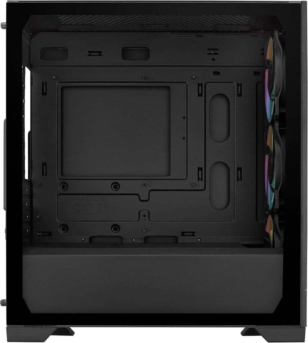 Cooler Master Elite 302 Gaming Case med Glass Side, Micro ATX, 3x ARGB Fans, PSU Shroud, Intake Grill, USB-C, svart