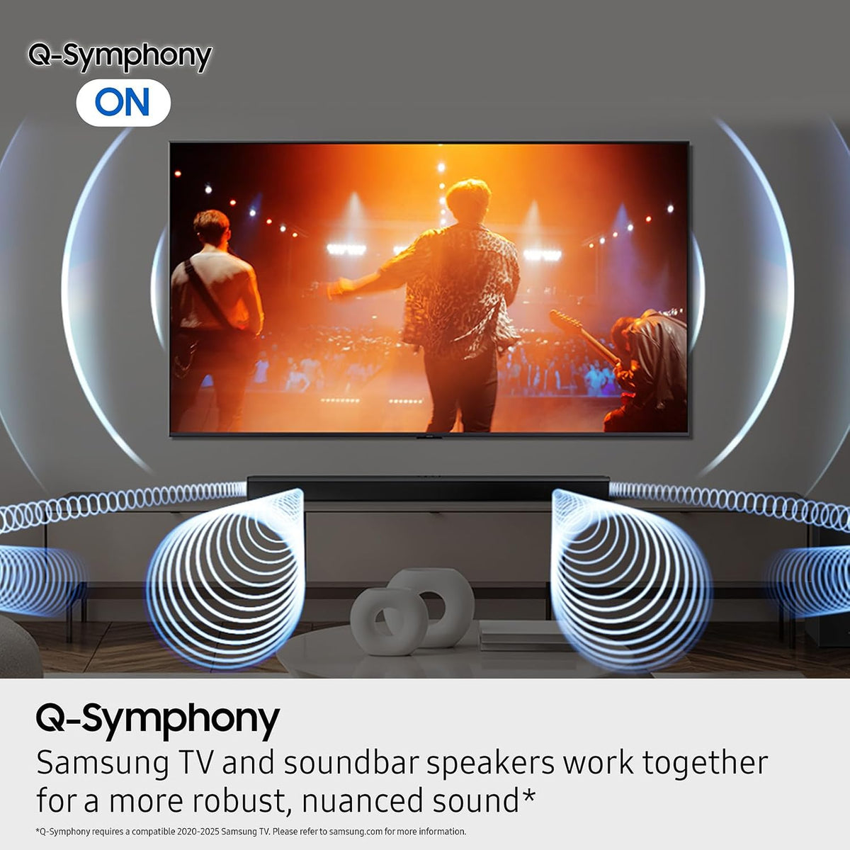 Samsung B-Series Soundbar HW-B550F 2.1 ch DTS Virtual:X Soundbar with Subwoofer (2025 Model) Voice Enhance Mode, Bass Boost, Adaptive Sound