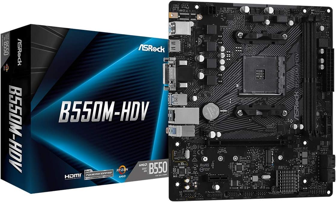 ASRock B550M-HDV stöder tredje genen AMD AM4 Ryzen/Future AMD Ryzen? processorer moderkort
