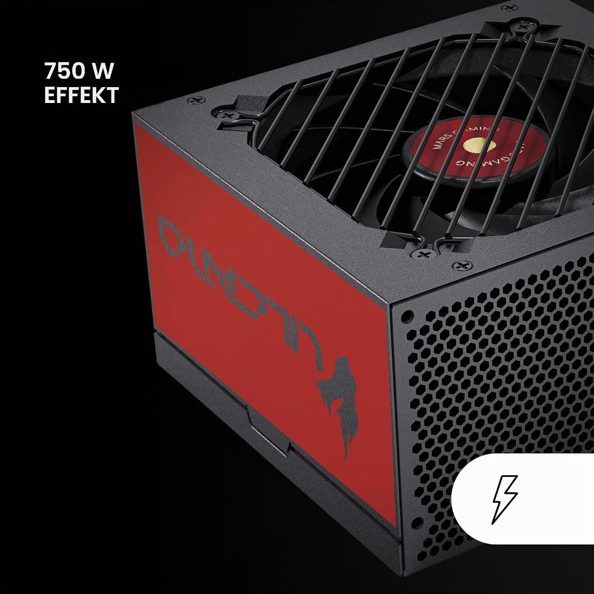 Mars Gaming MPVU750SI, ATX Nätaggregat 750W, 10 Års Garanti, 80 Plus Silver, +87% Effektivitet, AI2-RPM, DC-DC och SMD Tekniker, Aktiv PFC, Japanska Toshin Kyogo Kondensatorer 105º, Röd