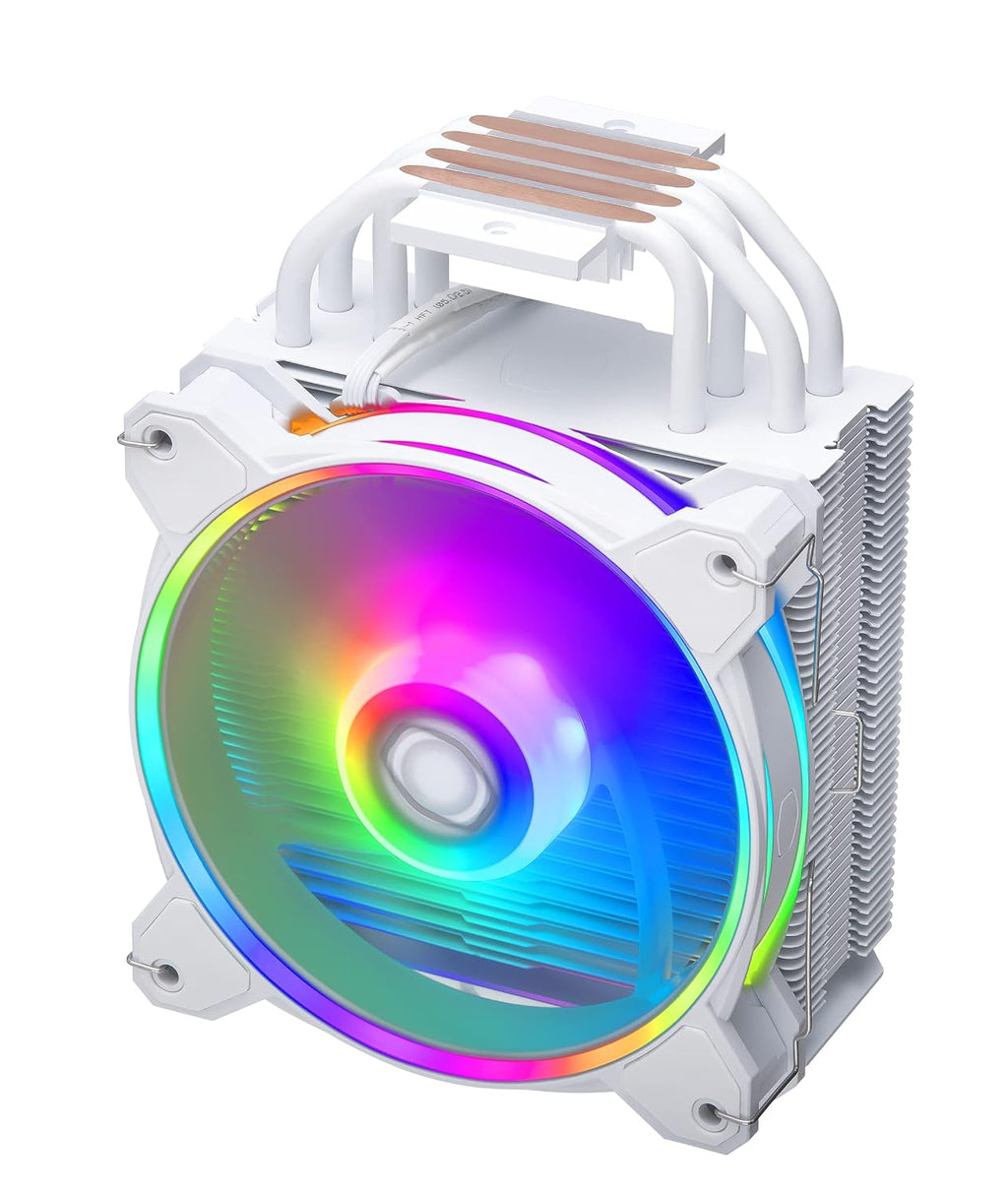 Cooler Master Hyper 212 Black CPU-Luftkylare - Aluminiumfinish, 4 Kontinuerliga Direktkontaktvärmerör, SickleFlow 120 Edge Fläkt, LGA1700 & AM5 Fäste - Svart