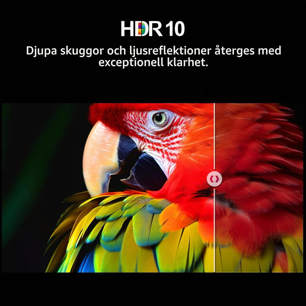 Google QLED 4K UHD CHiQ 50QA10 50" HDR10, VRR och ALLM ultratunn ramlös Dolby Audio Wi-FI dubbelband