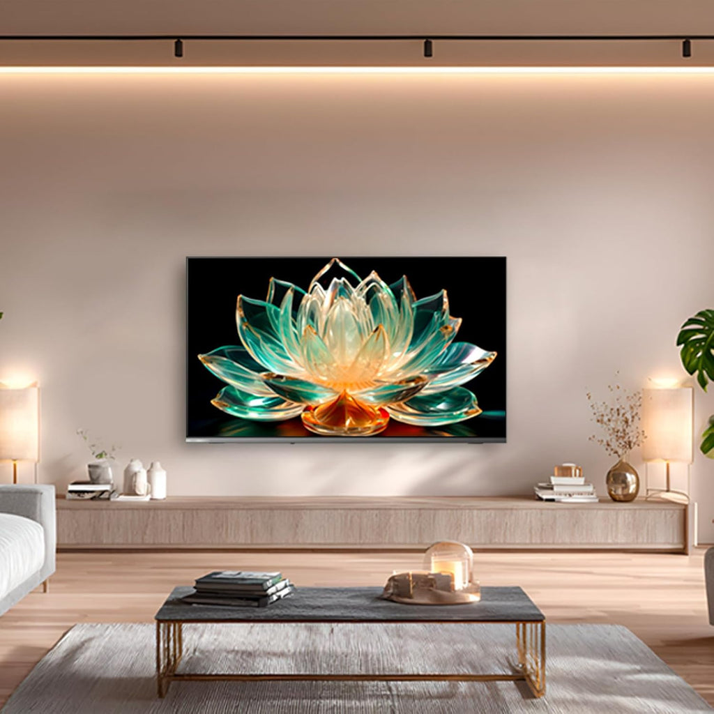 Google QLED 4K UHD CHiQ 50QA10 50" HDR10, VRR och ALLM ultratunn ramlös Dolby Audio Wi-FI dubbelband