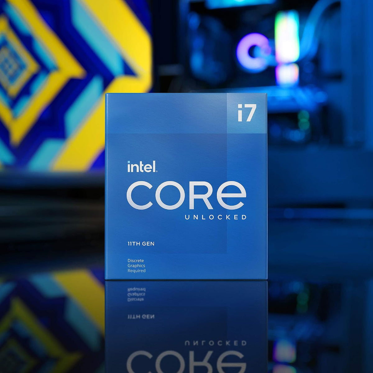 Intel Core i7-11700KF 11. Generation stationär processor (basklocka: 3,6 GHz Tuboboost: 4,9 GHz, 16 MB cache, 8 kärnor, LGA1200) BX8070811700KF