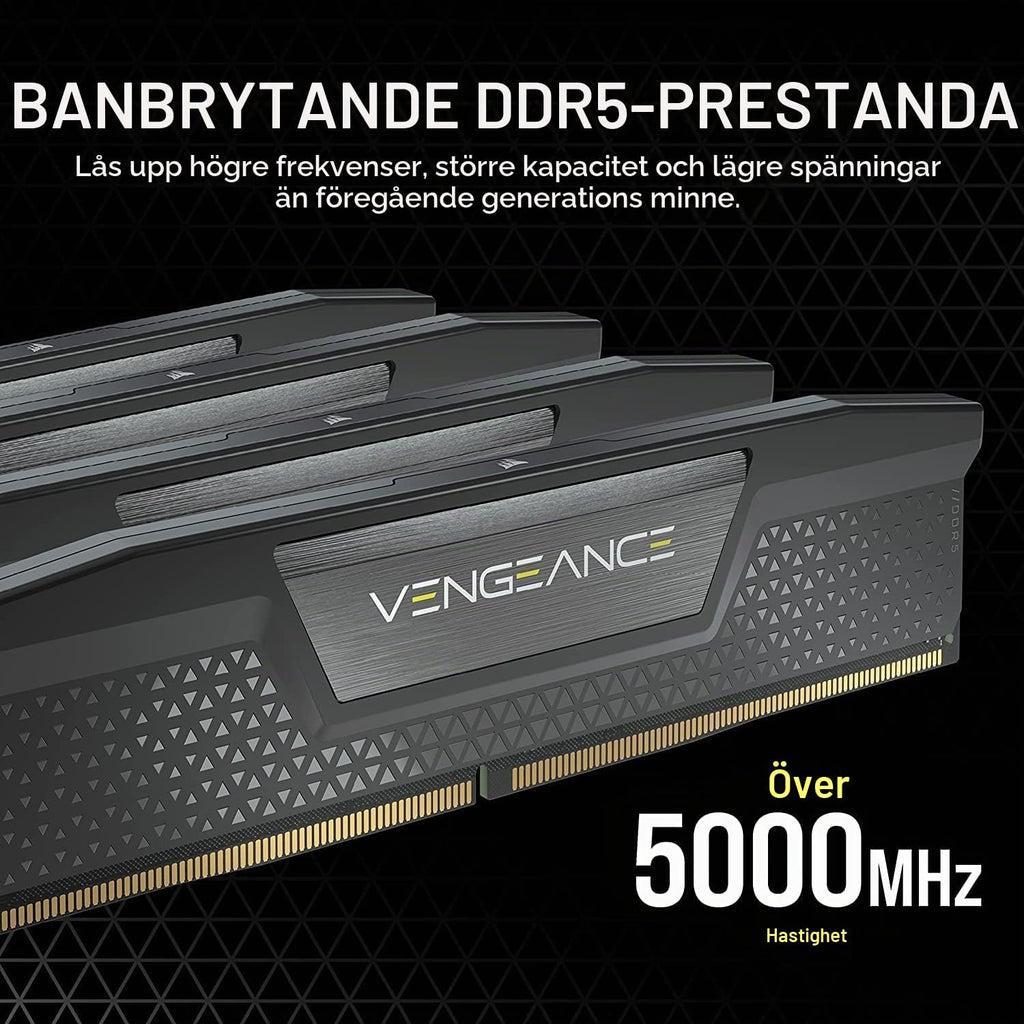 CORSAIR VENGEANCE DDR5 96GB (2 x 48GB) Upp Till 6000MHz INTEL RAM