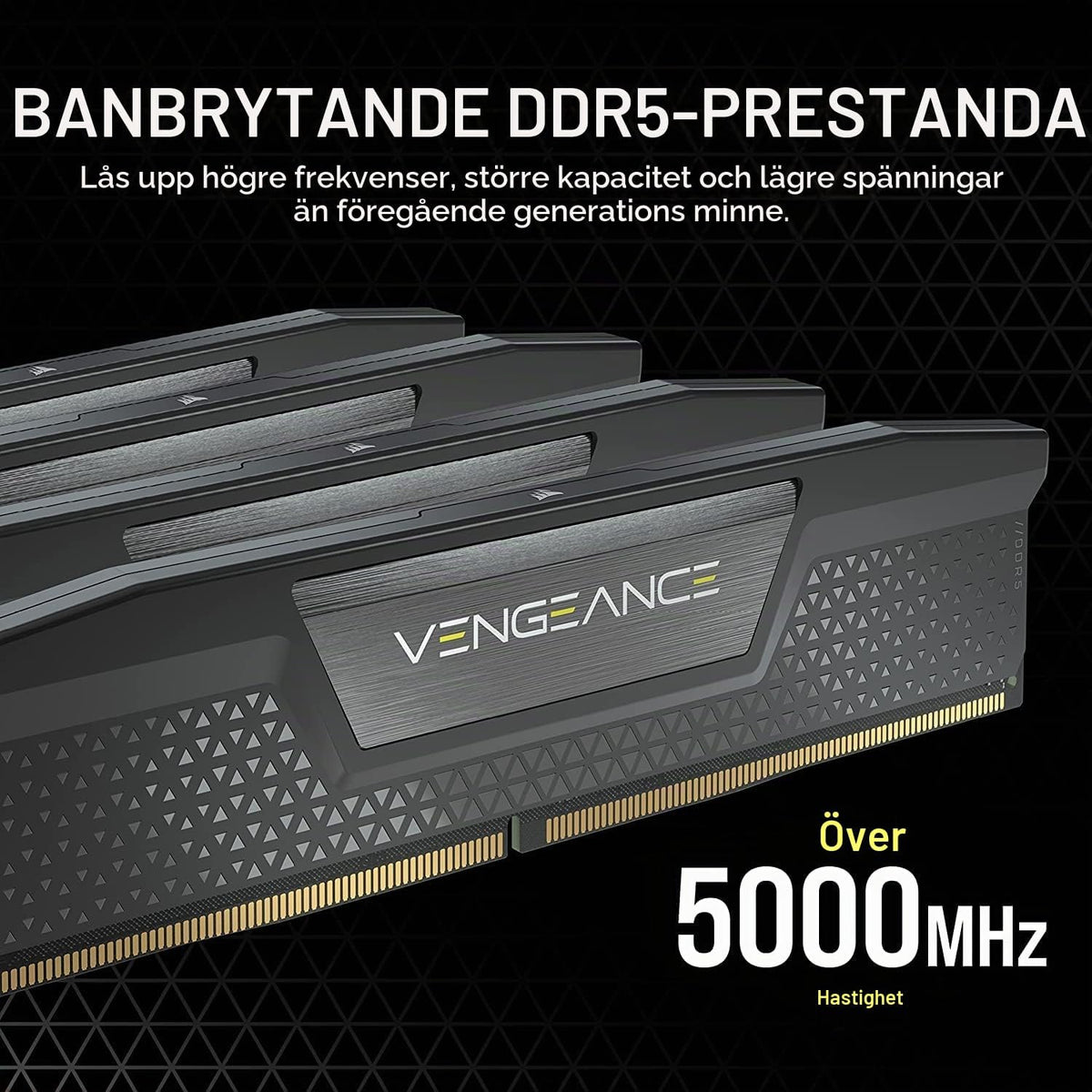 CORSAIR VENGEANCE DDR5 96GB (2 x 48GB) Upp Till 6000MHz INTEL RAM