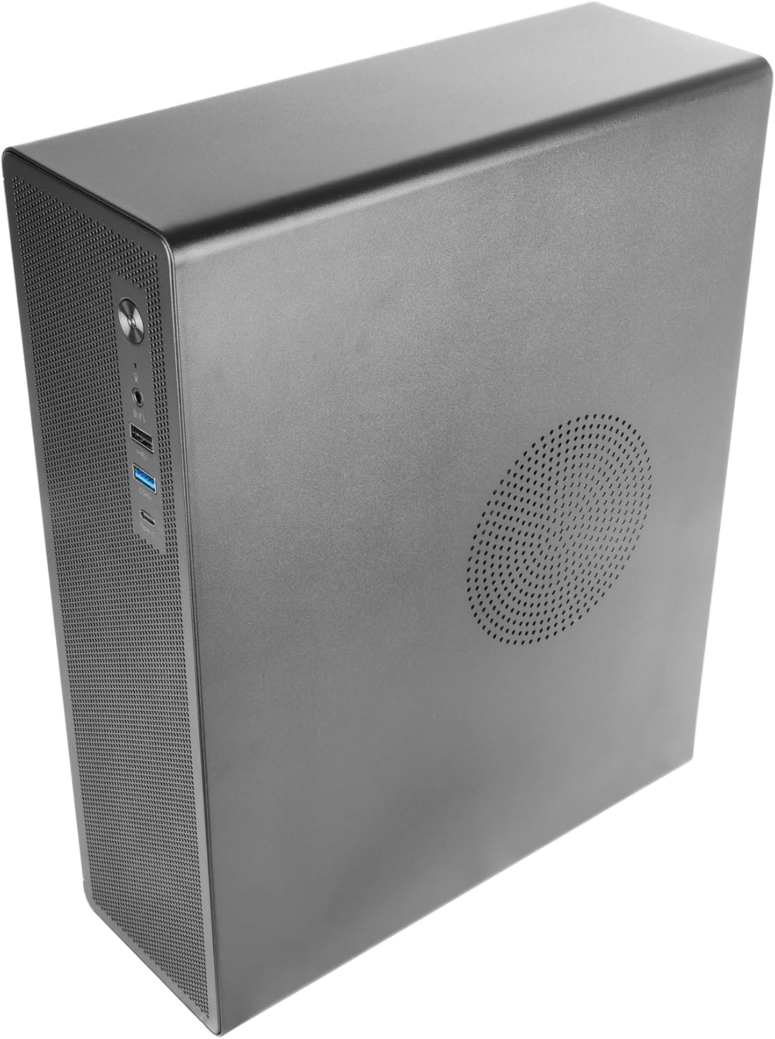 Tacens AEROSLIM500, PC-chassi MicroATX, Dammskyddande Meshpaneler, TFX-nätaggregat 500W, Främre FDB-fläkt 90mm, Slim Mini-Tower Kompatibel med MicroATX och Mini-ITX, USB-C och USB 3.0, Svart