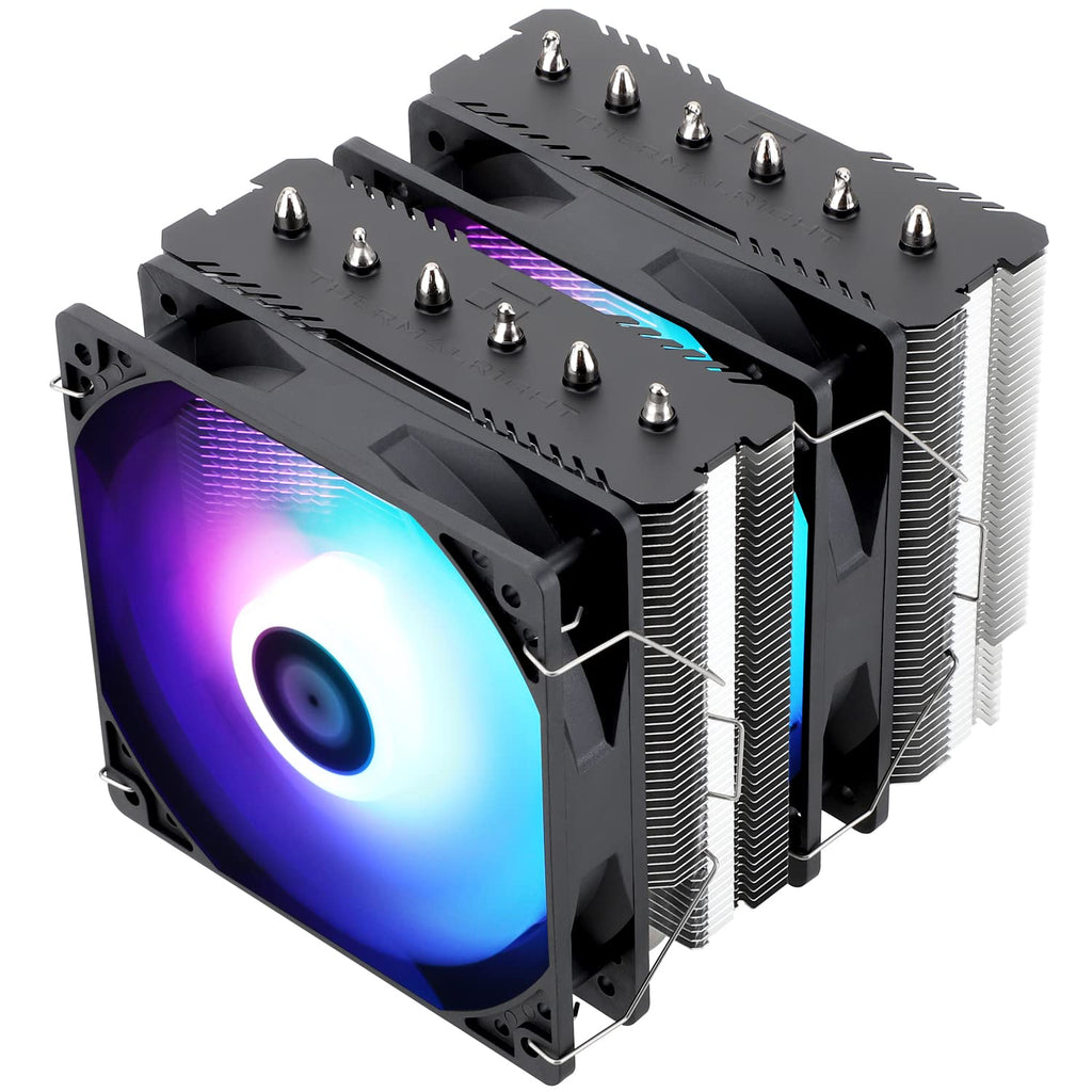 Thermalright Peerless Assassin 120 SE ARGB CPU-luftkylare, CPU-kylare med 6 värmerör, dubbla 120 mm TL-C12C-S PWM-fläktar, kylarskydd i aluminium, AGHP, för AMD AM4/AM5 och Intel 1700/1150/1151/1200