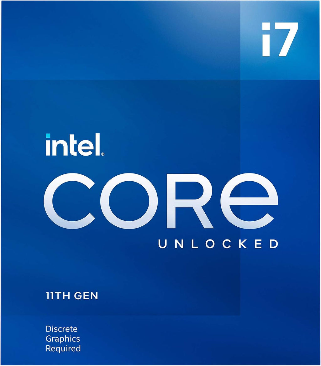 Intel Core i7-11700KF 11. Generation stationär processor (basklocka: 3,6 GHz Tuboboost: 4,9 GHz, 16 MB cache, 8 kärnor, LGA1200) BX8070811700KF