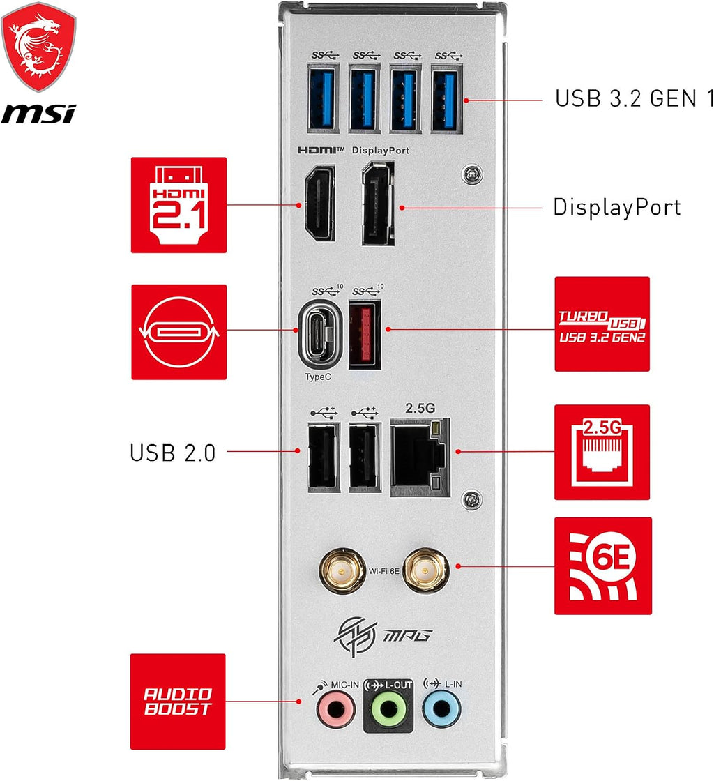 MSI PRO B760M-P DDR4 moderkort, Micro-ATX - Stöder Intel 12:e och 13:e generationens kärnprocessorer, LGA 1700 - DDR4 Memory Boost 4800+MHz/OC, PCIe 4.0 x16-kortplats, M.2 Gen4-kortplatser, olika
