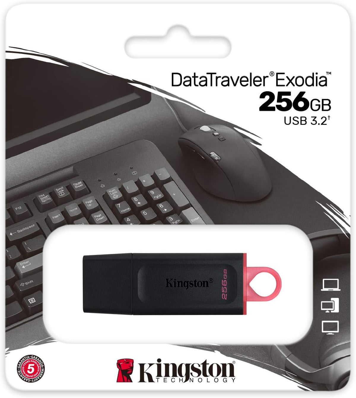 Kingston DataTraveler Exodia DTX/64GB-2P USB-minne USB 3.2 Gen 1 – med skyddskåpa och nyckelring i flera färger