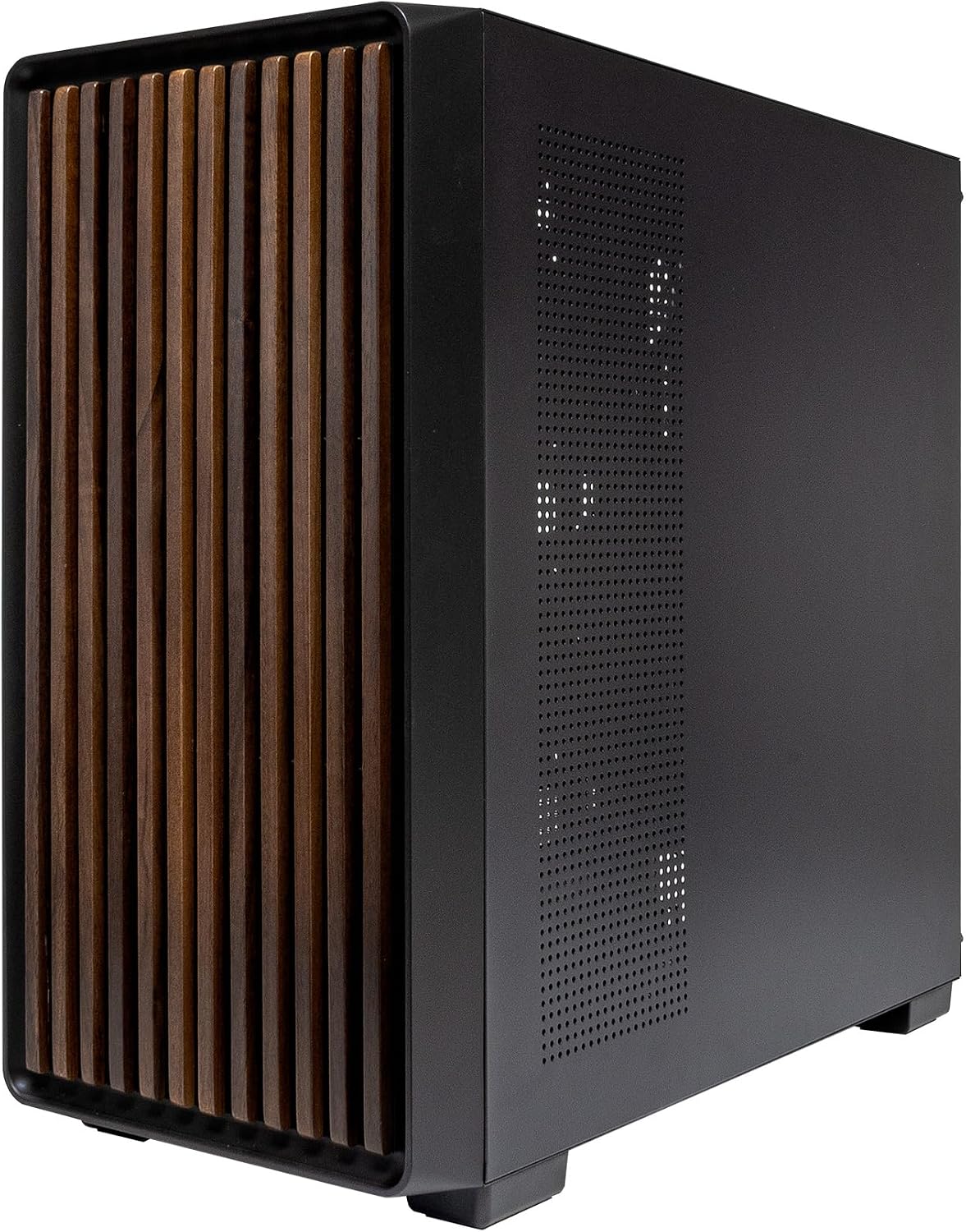 UNYKAch Revelat Madeira Black ATX-fodral med härdat glassida, lämpligt för kort upp till 425 mm och vätskekylning upp till 360 mm