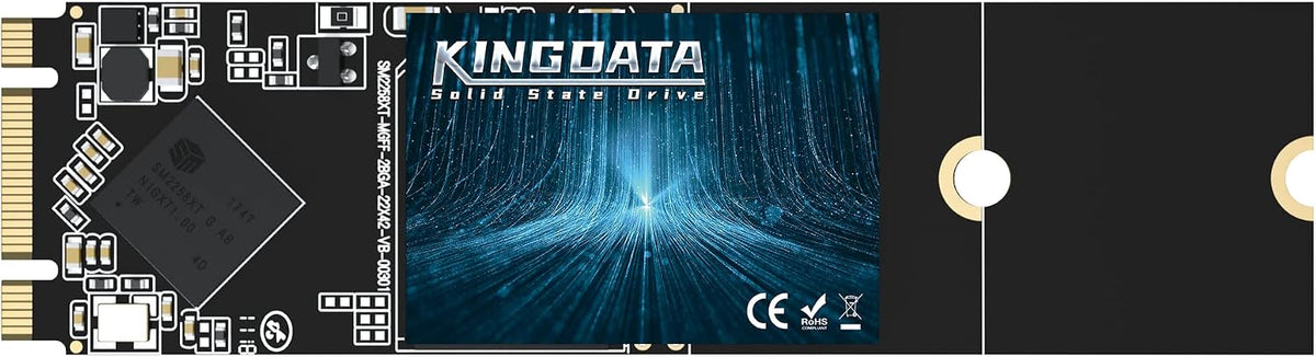 SSD M.2 2280 128GB KINGDATA Ngff SATA III 6Gb/s Högpresterande intern hårddisk för stationär bärbar dator (128GB, M.2 2280)