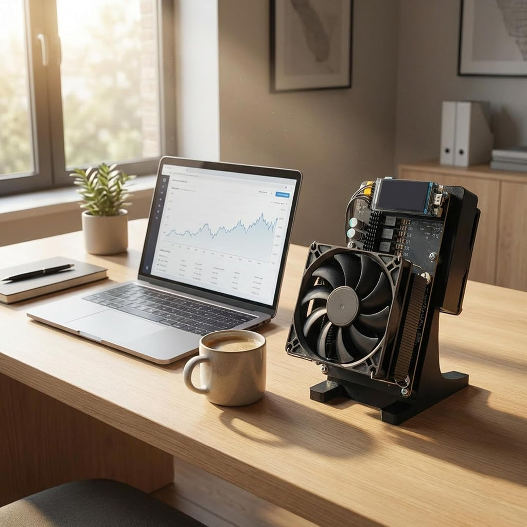 Solo Miner Rev6.1 Bitcoin Miner 6TH/s | 4x BM1370 Chips | 105W | Air Cooling | 2.4G WiFi | Plug & Play | Solo Crypto Mining for Home Use