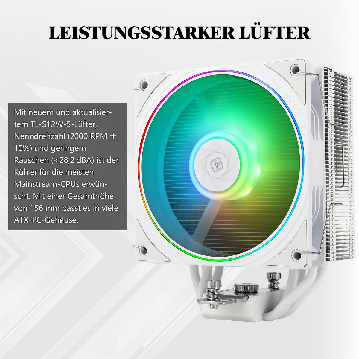 Thermalright Assassin Spirit 120 EVO ARGB AGHP PWN 4:e generationens CPU-kylare tyst CPU-kylare kompatibel med AM4/AM5/Intel Iga 1700/1851/1150/1151/1200, svart