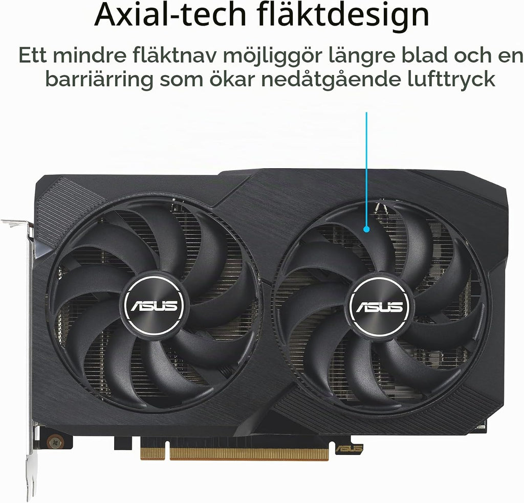 ASUS Dual Radeon RX 7600 EVO OC Edition 8 GB GDDR6 spelgrafikkort