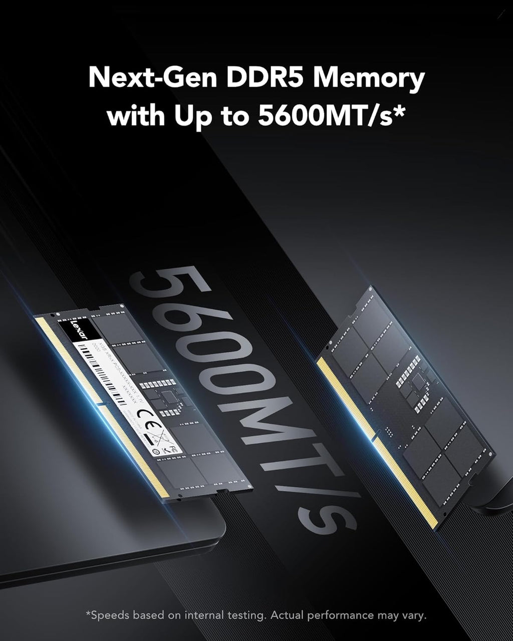 Lexar THOR DDR4 RAM 16GB kit 2x8GB 3 200 MHz, DRAM 288-Pin UDIMM Desktop Memory, XMP 2.0 Högpresterande Datorminne, CL16-18-18-38, 1.35V LD4BU008G-R3200GDXG, THOR 3200 MHz, 16GB Kit (2x8GB)