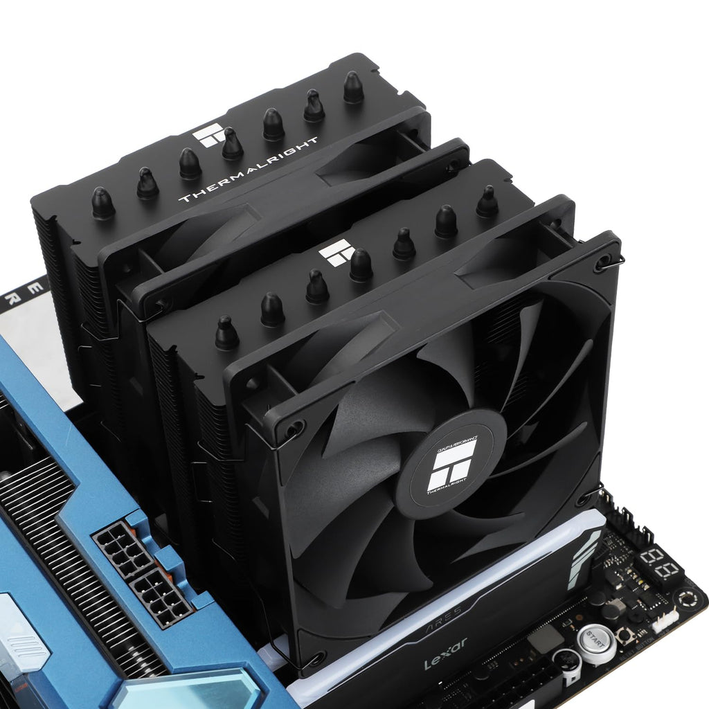 Thermalright TR Phantom Spirit 120SE ARGB CPU-kylare, 7 värmepipar CPU-kylare, Dubbel 120 mm TL-C12B-S V2 PWM-fläkt, AGHP 4.0 Teknologi, S-FDB-lager, för AMD AM4 AM5/Intel 1700/115X/1200/1851