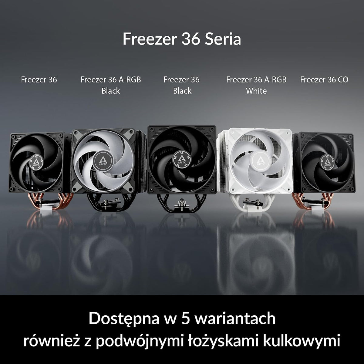 ARCTIC Freezer 36 A-RGB - Vit - Single-tower CPU-kylare med push-pull, två tryckoptimerade 120 mm P-fläktar och ARGB-belysning, fluiddynamiskt lager
