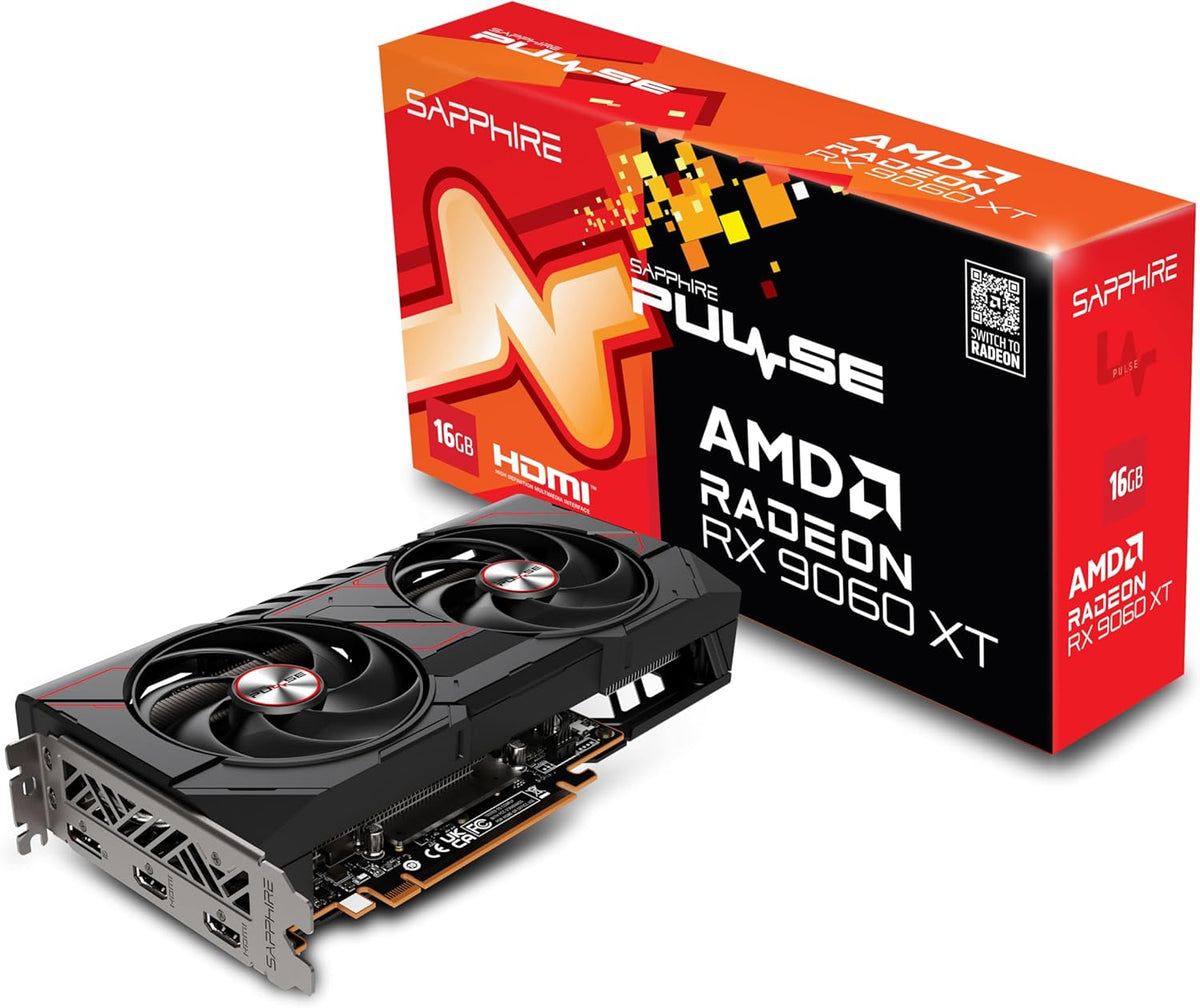 sapphire technology AMD Radeon RX 9060 XT Gaming OC 16GB Dual HDMI-DP grafikkort