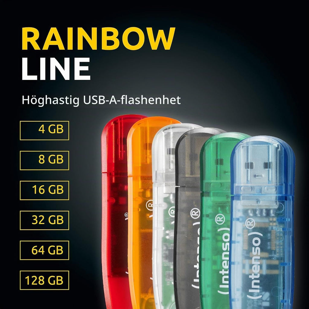 Intenso Rainbow Line 8 GB USB-minne USB 2.0 grön