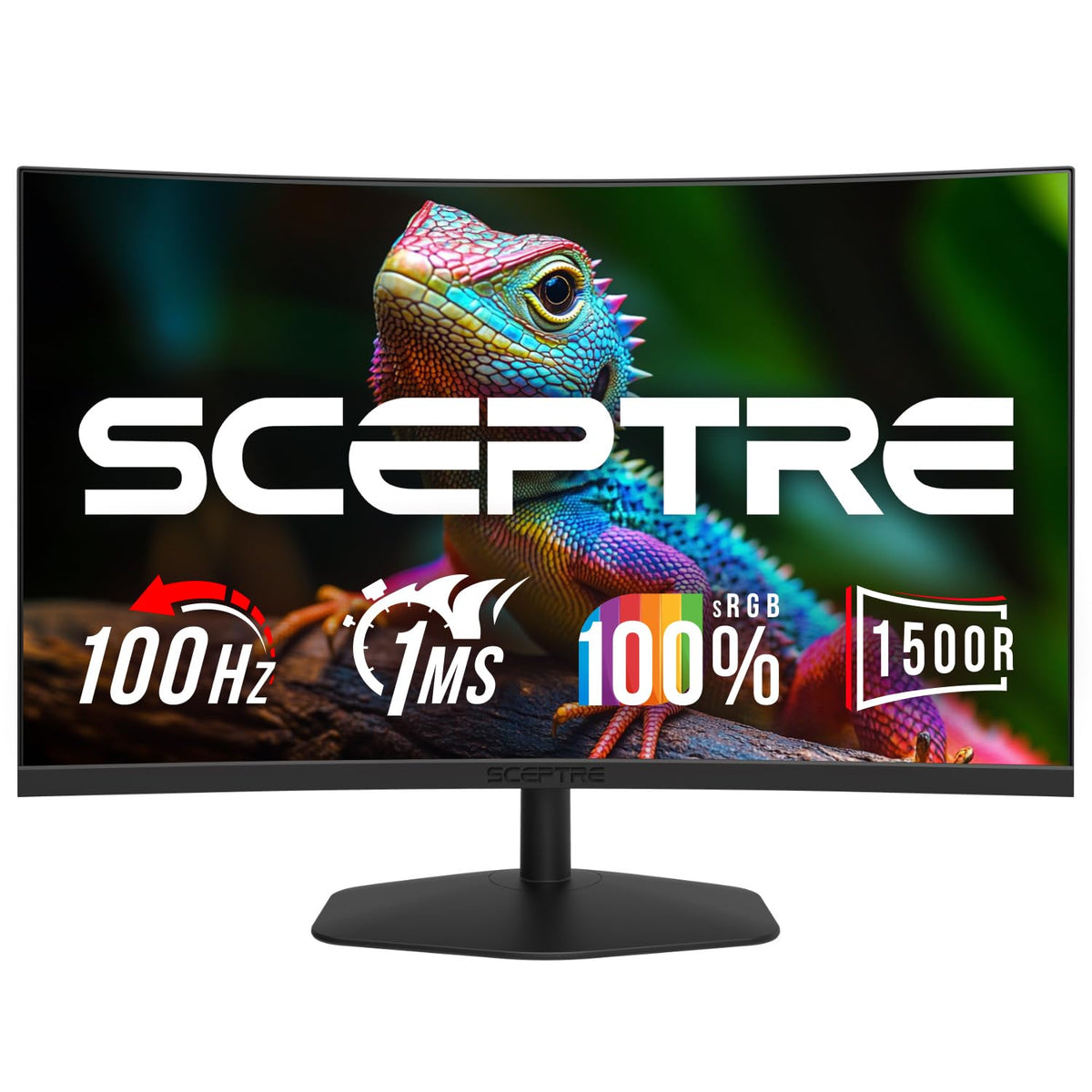 Sceptre Curved 24-inch Gaming Monitor 1080p R1500 98% sRGB HDMI x2 VGA Build-in Speakers, VESA Wall Mount Machine Black (C248W-1920RN Series)