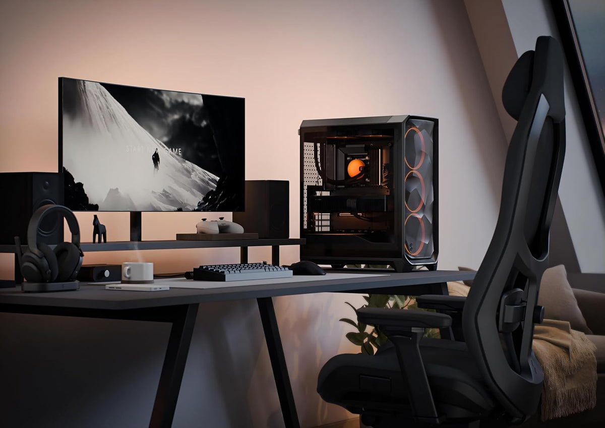 Fractal Design Meshify 3 XL Vit Tempered Glass Klar Toning - Gamingdatorchassi – Meshfront – Tre Momentum 14-fläktar ingår – GPU-stöd upp till 512 mm längd – E-ATX/ATX/mATX-stöd