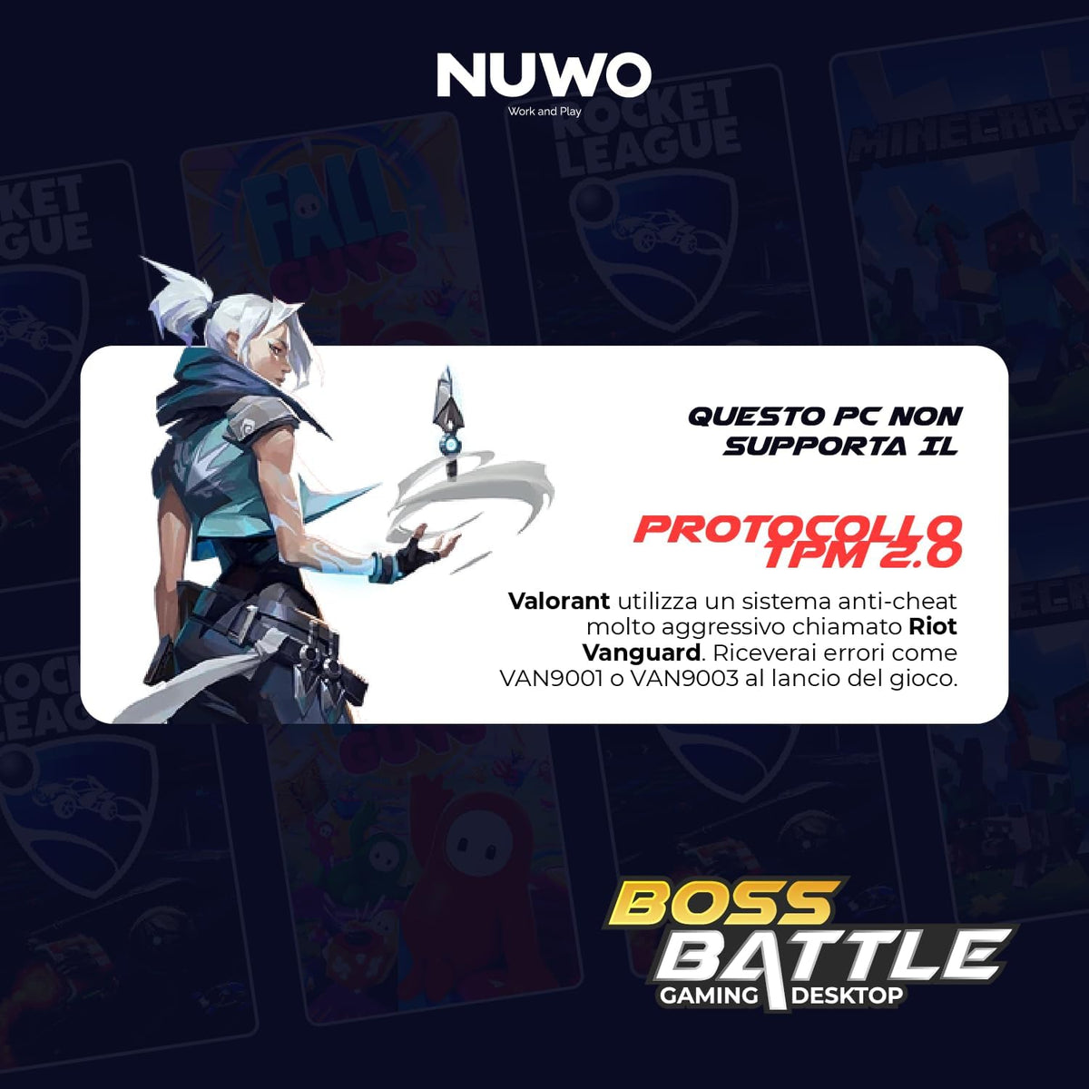 Nuwo Förmonterad Fast Gaming PC | Intel Core i5 upp till 3,8 GHz | RX 5500 8GB GDDR5 | 16 GB RAM, 1TB SSD | Windows 11 Pro förinstallerat, USB-WiFi ingår, färdig att använda | Boss Battle