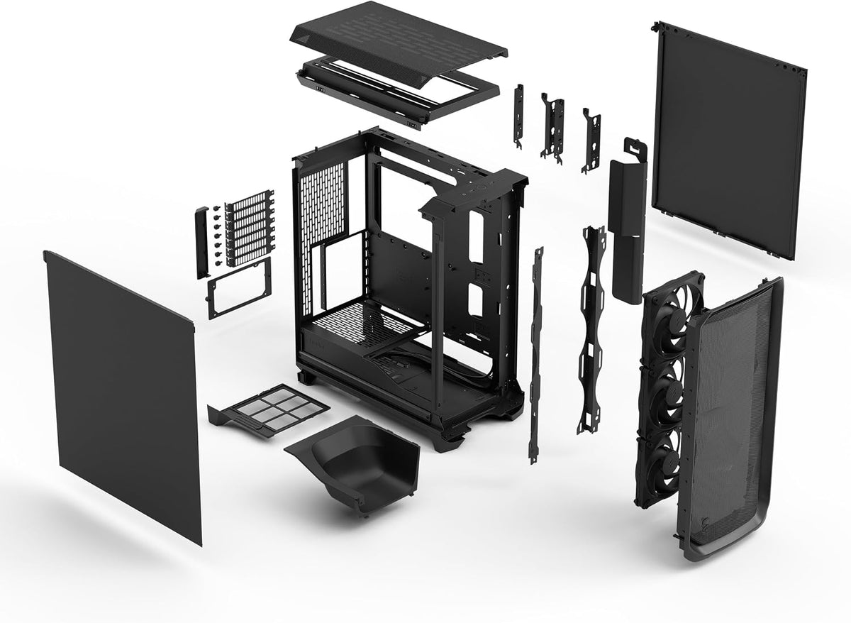 Fractal Design Meshify 3 XL Vit Tempered Glass Klar Toning - Gamingdatorchassi – Meshfront – Tre Momentum 14-fläktar ingår – GPU-stöd upp till 512 mm längd – E-ATX/ATX/mATX-stöd