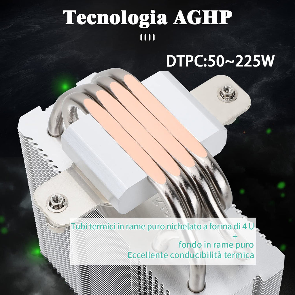 Thermalright Assassin X 120 SE CPU-luftkylare, AX120 SE, 4 Heatpipes, TL-C12C PWM tyst fläkt CPU-kylare med S-FDB-lager, för AMD AM4/AM5 Intel 1700/1150/1151/1200