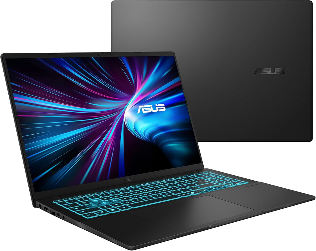 ASUS V16 V3607VH-RP019 Gaming-bärbar dator, 16 tum, WUXGA 144 Hz, Intel Core 7 240H, 16 GB RAM, 512 GB SSD, NVIDIA RTX 5050, 8GB, svart matt svart, spanskt QWERTY-tangentbord