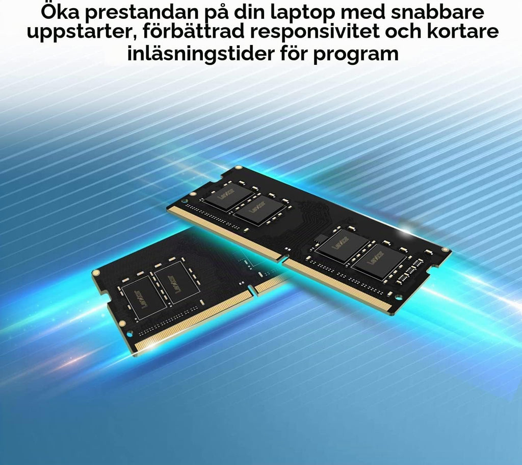 Lexar THOR DDR4 RAM 16GB kit 2x8GB 3 200 MHz, DRAM 288-Pin UDIMM Desktop Memory, XMP 2.0 Högpresterande Datorminne, CL16-18-18-38, 1.35V LD4BU008G-R3200GDXG, THOR 3200 MHz, 16GB Kit (2x8GB)