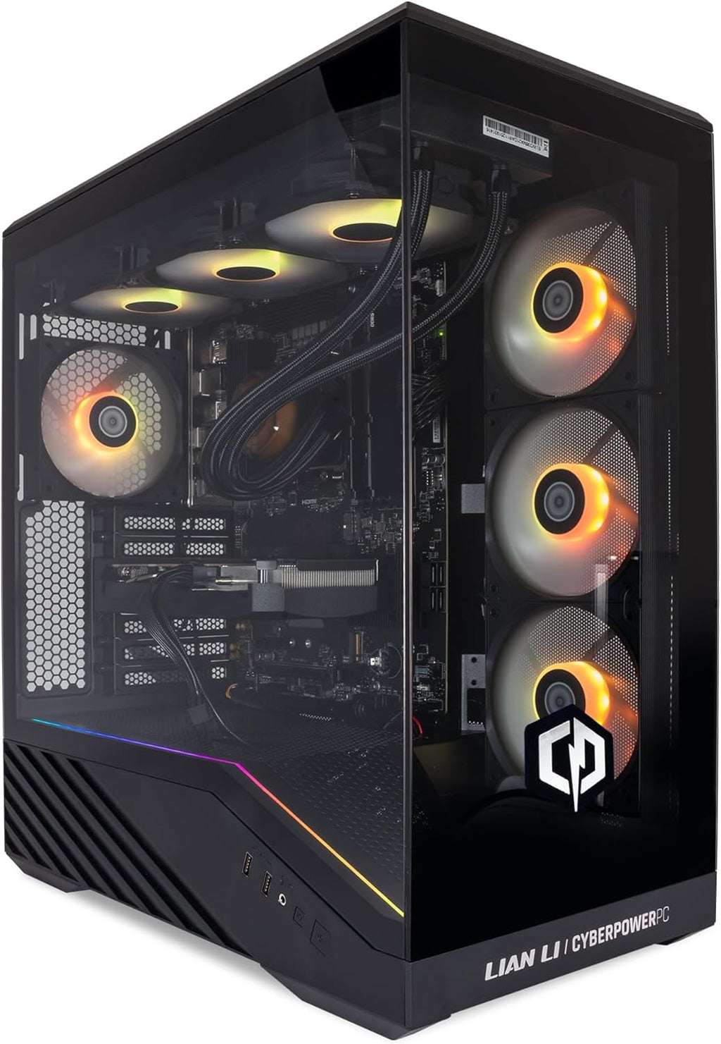 CYBERPOWERPC Luxe Gaming PC - AMD Ryzen 7 9800X3D, Nvidia RTX 5070 12GB, 32GB RAM, 1TB NVMe SSD, 650W 80+ PSU, Wi-Fi, Refrigeración a Liquido CPU, Windows 11, V100R RGB