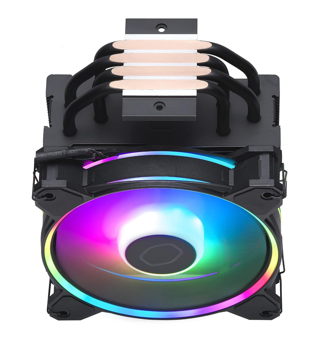 Cooler Master Hyper 212 Black CPU-Luftkylare - Aluminiumfinish, 4 Kontinuerliga Direktkontaktvärmerör, SickleFlow 120 Edge Fläkt, LGA1700 & AM5 Fäste - Svart