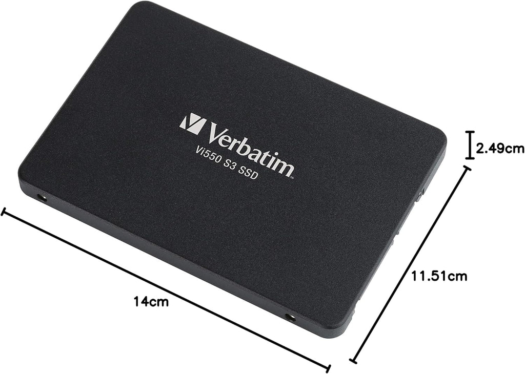 Verbatim Vi560 S3 SSD, intern SSD-enhet med 2 TB datalagring, Solid State Drive med SATA III M.2 2280 och 3D NAND-teknik, svart, perfekt för bärbar dator och Ultrabook
