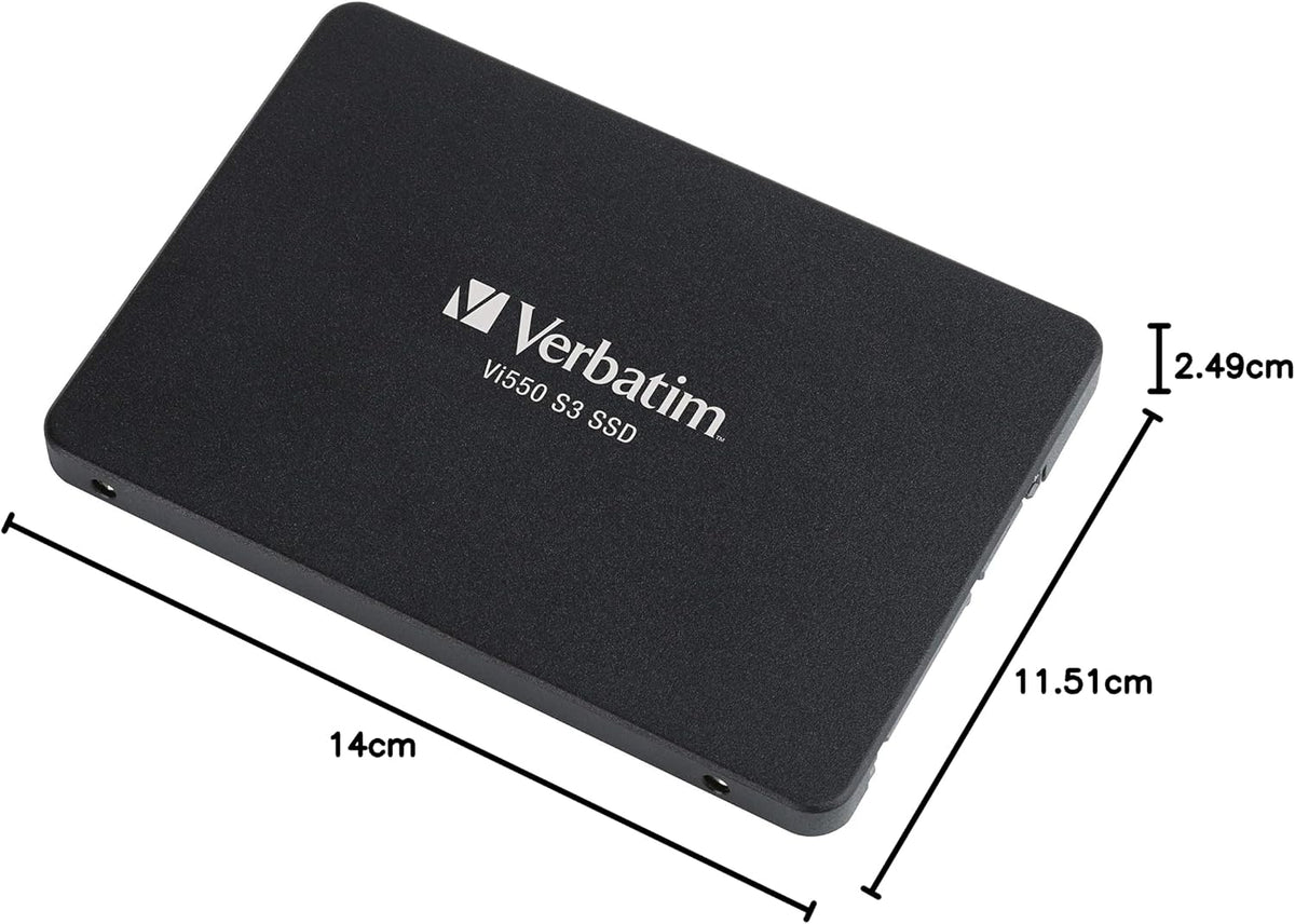 Verbatim Vi560 S3 SSD, intern SSD-enhet med 2 TB datalagring, Solid State Drive med SATA III M.2 2280 och 3D NAND-teknik, svart, perfekt för bärbar dator och Ultrabook