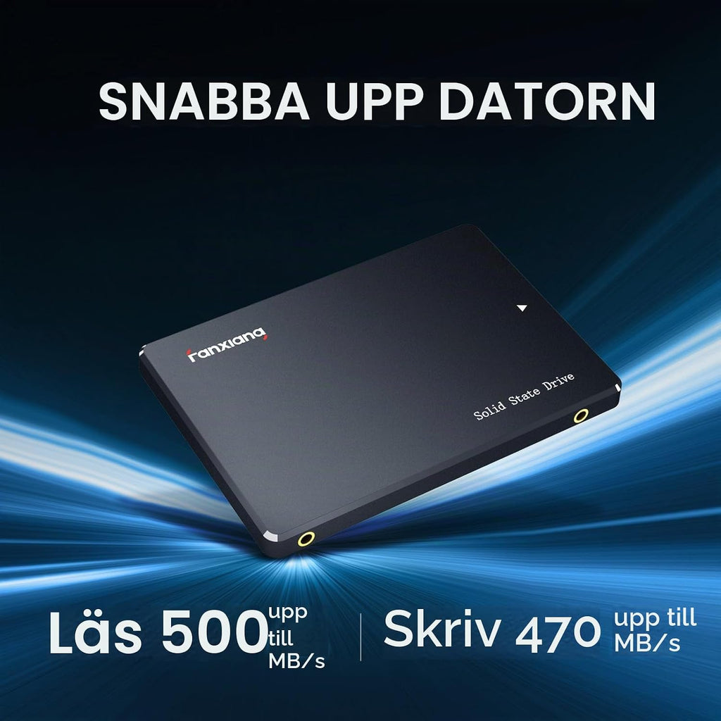 Fanxiang S101 1 TB SSD SATA III 6 Gb/s 2,5 tum intern solid state-enhet, läshastighet upp till 550 MB/sek, kompatibel med bärbara datorer och PC stationära datorer (svart)