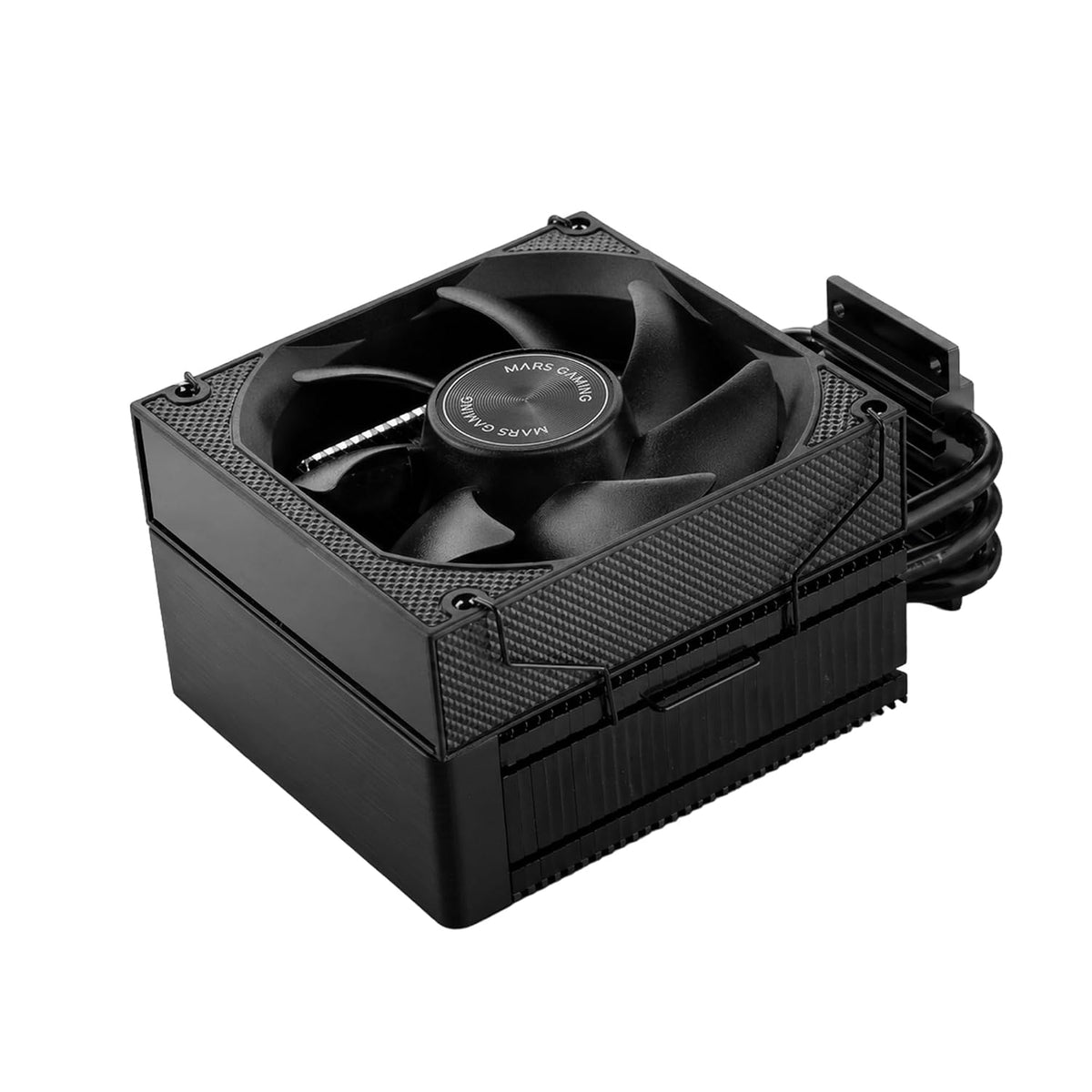 Mars Gaming MCPU-XPRO, CPU-Kylare 190W TDP, 3x HCT Heatpipes, Aluminiumkylfläns, 90mm FDB PWM-Fläkt, Kompakt Full Svart Design, Kompatibel med Intel och AMD-Socklar, Svart