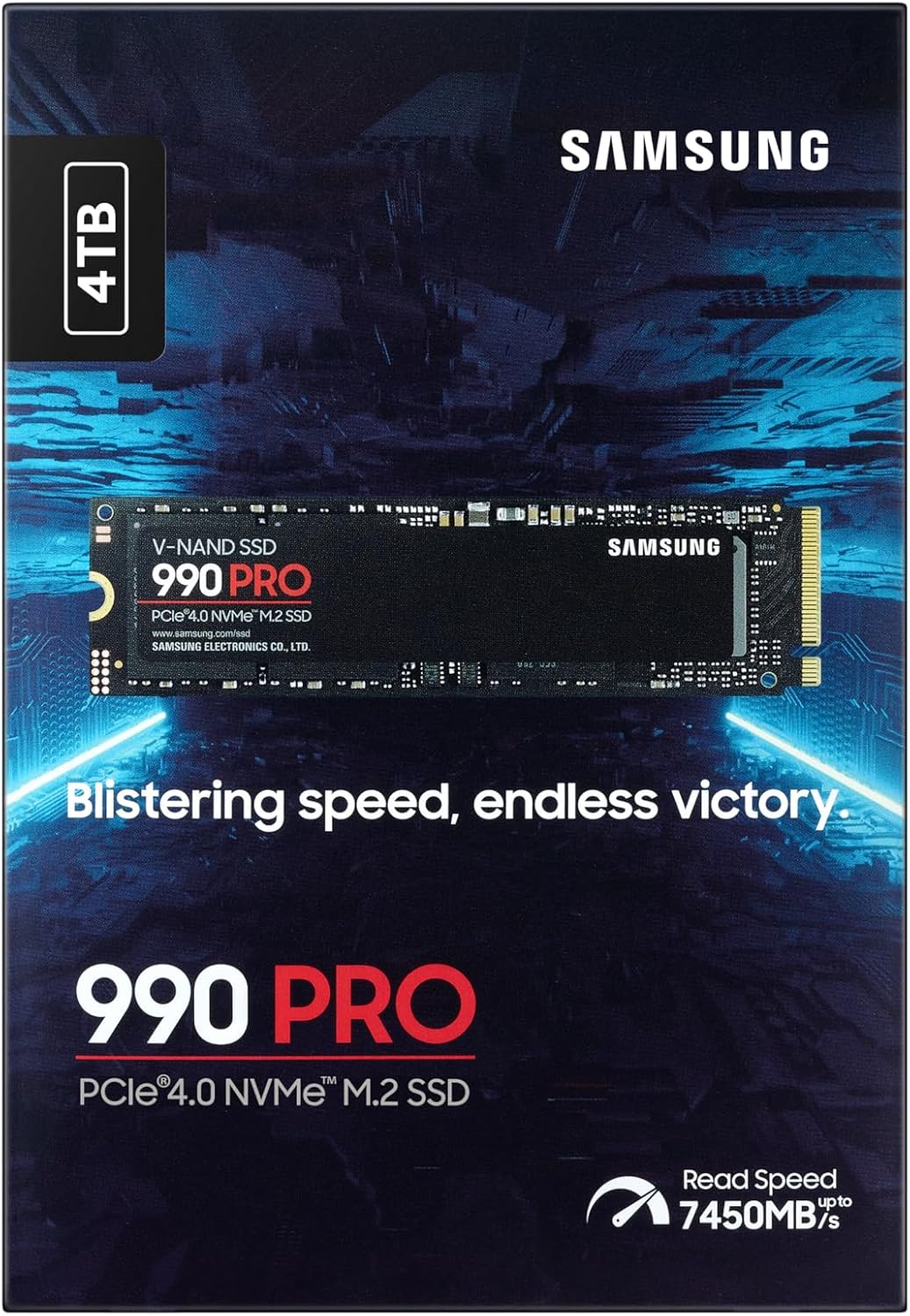 Samsung 990 PRO Heatsink NVMe M.2 SSD, 2 TB, MZ-V9P2T0CW