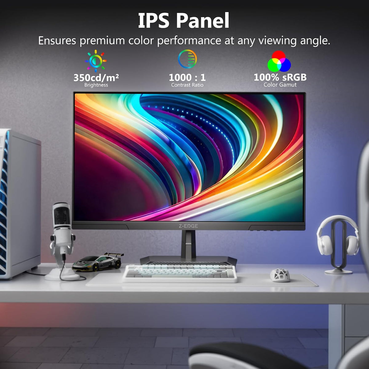 Z-Edge AGEX Böjlig Spel Datorskärm 34 Tum 240Hz, 3440x1440, Höjjusterbar 115mm, UWQHD Ultrawide 21:9, 1500R VA, 1ms, FreeSync, 4000:1, PIP PBP, 2×DP1.4, 2×HDMI2.1, VESA (DP-kabel ingår)