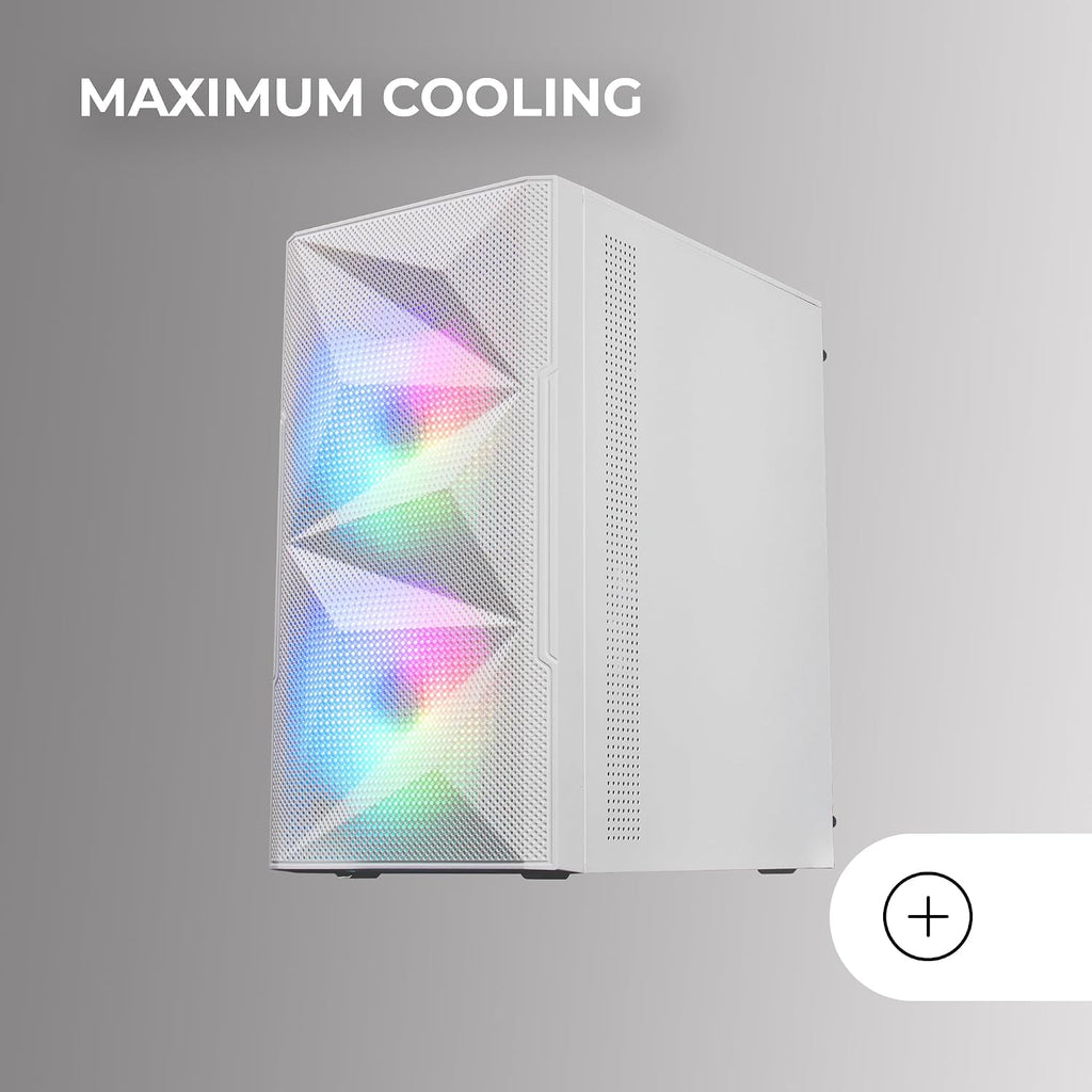 Mars Gaming MC-S1, ultrakompakt Micro-ATX PC-fodral, ARGB frontbelysning 12 lägen, FRGB-fläkt, spelfodral för helsidofönster, stöder vätskekylare upp till 120 mm, rosa