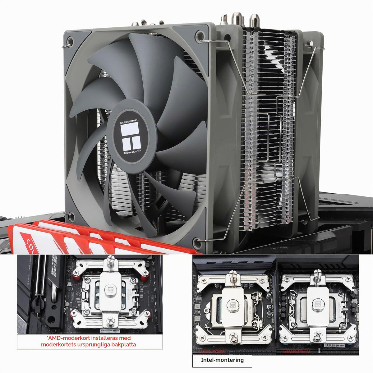 TR-Thermalright Assassin Spirit 120 V2 PLUS CPU-kylare, dubbeltyst fläkt CPU luftkylare, 1 500 varv/min, kompatibel med Intel LGA1851/1700/1150/1151/1200 och AMD AM5/AM4