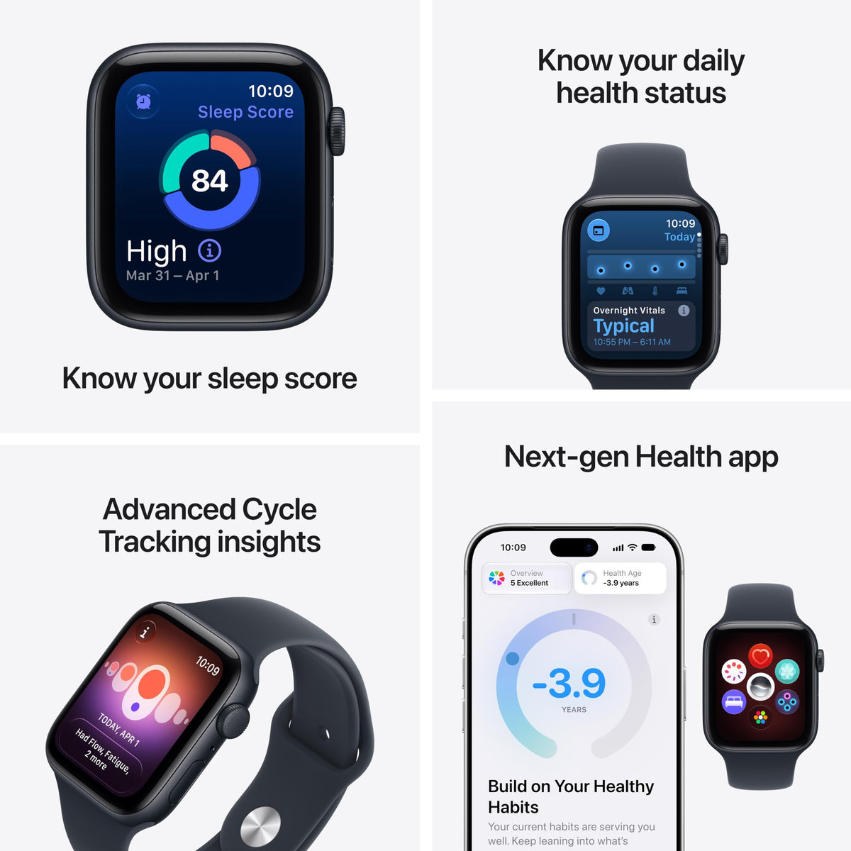 Apple Watch SE 3 [GPS 40mm] Smartwatch with Starlight Aluminum Case with Starlight Sport Band - S/M. Fitness and Sleep Trackers, Heart Rate Monitor, Always-On Display, Water Resistant