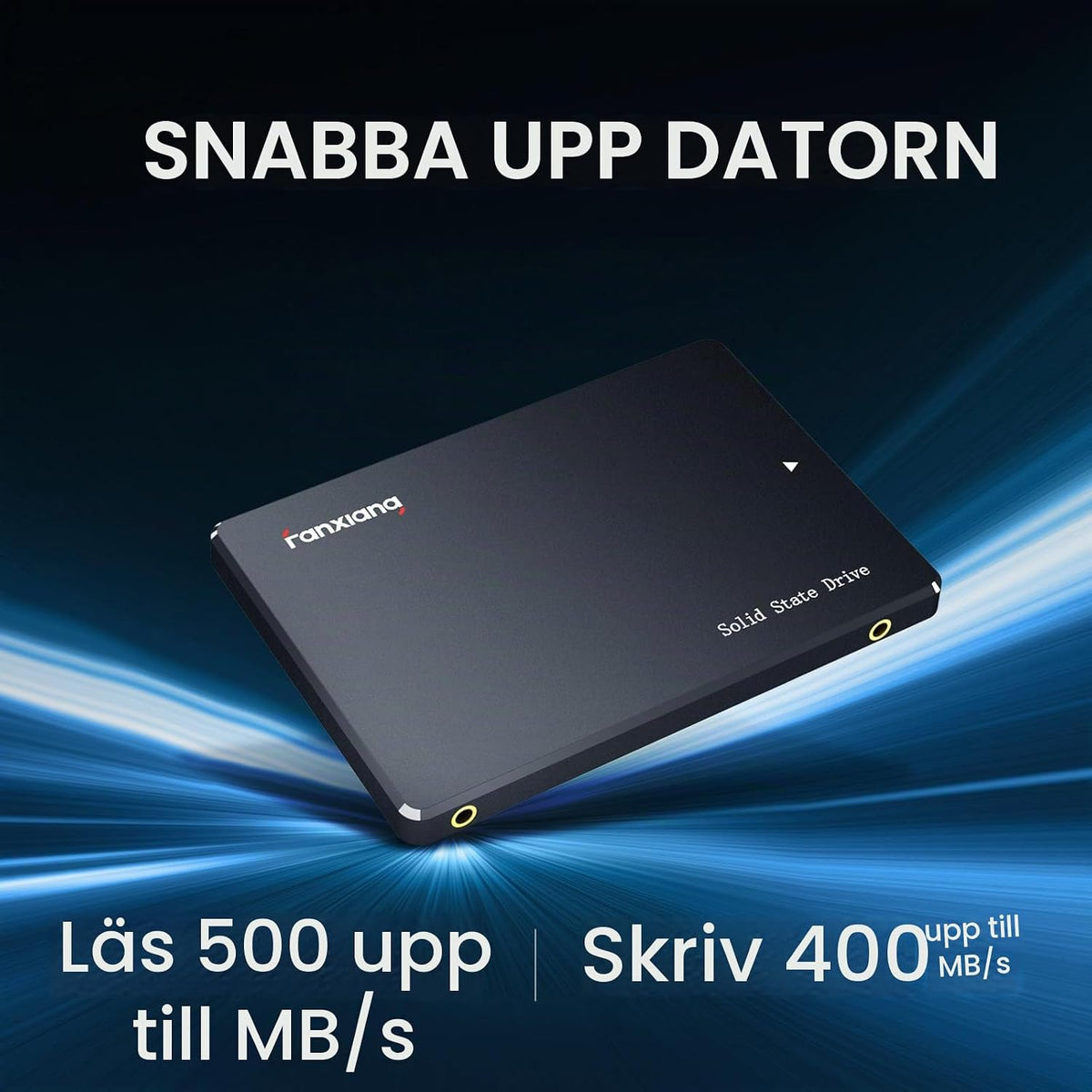 Fanxiang S101 1 TB SSD SATA III 6 Gb/s 2,5 tum intern solid state-enhet, läshastighet upp till 550 MB/sek, kompatibel med bärbara datorer och PC stationära datorer (svart)