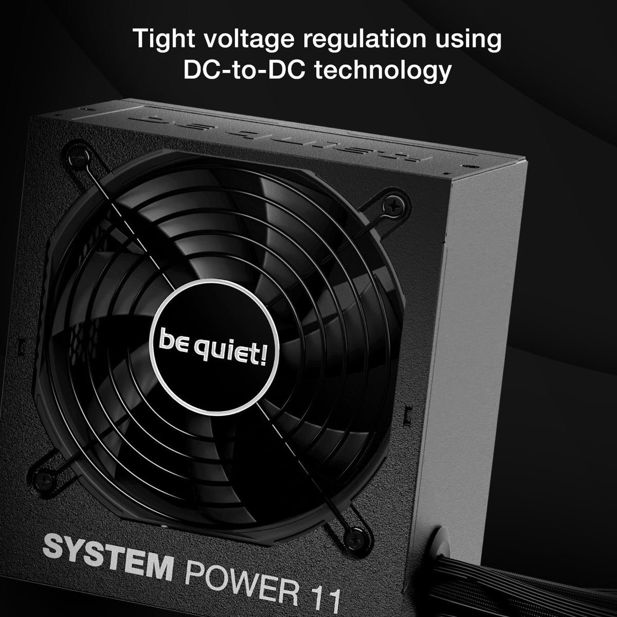 be quiet! System Power 11 450W nätaggregat, ATX 3.1-nätaggregat, fullt stöd för PCIe 5.1-GPU:er, 120 mm be quiet!-fläkt, kraftfull 12 V-linje, DC/DC-omvandlare, 80 Plus® Bronze-effektivitet