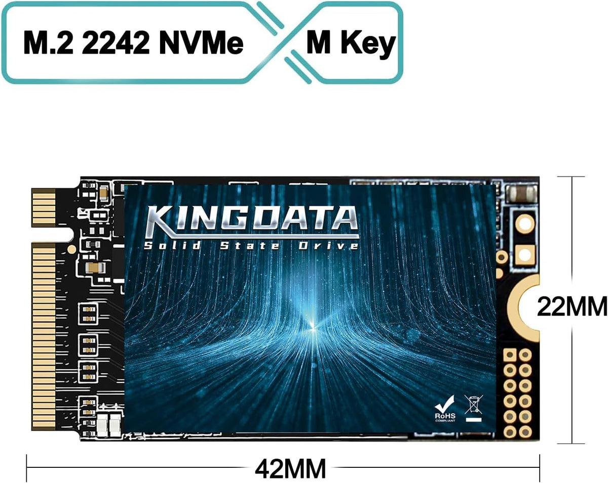 SSD M.2 2280 128GB KINGDATA Ngff SATA III 6Gb/s Högpresterande intern hårddisk för stationär bärbar dator (128GB, M.2 2280)