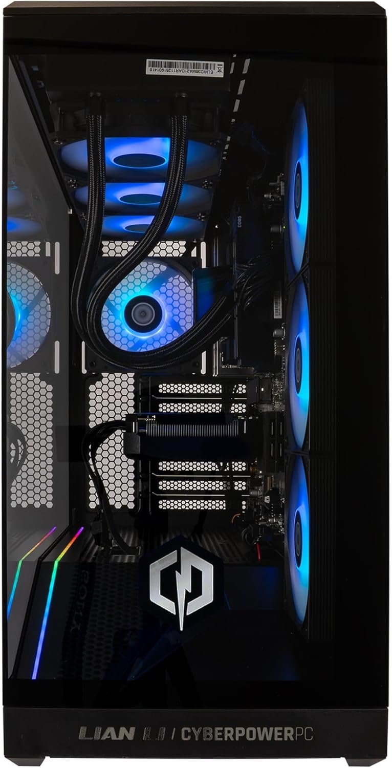 CYBERPOWERPC Luxe Gaming PC - AMD Ryzen 7 9800X3D, Nvidia RTX 5070 12GB, 32GB RAM, 1TB NVMe SSD, 650W 80+ PSU, Wi-Fi, Refrigeración a Liquido CPU, Windows 11, V100R RGB